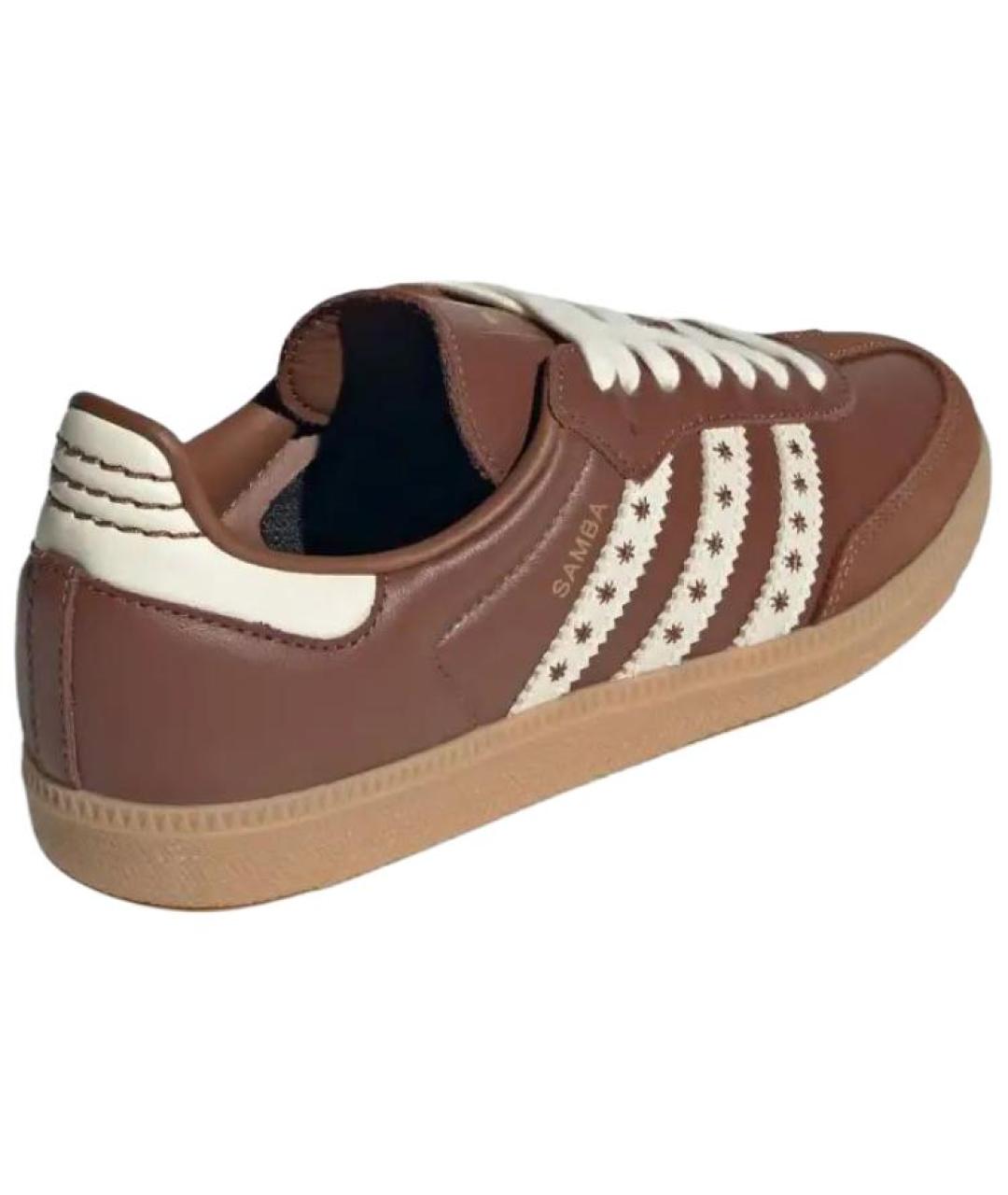 ADIDAS Коричневые кожаные кеды, фото 3