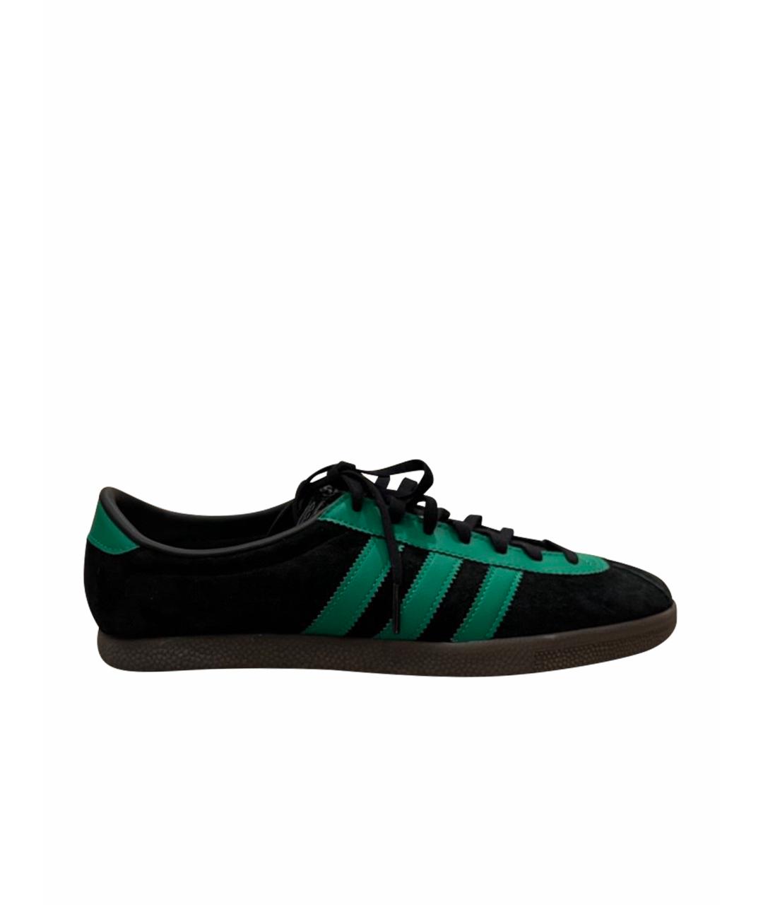 ADIDAS Черные замшевые низкие кроссовки / кеды, фото 1
