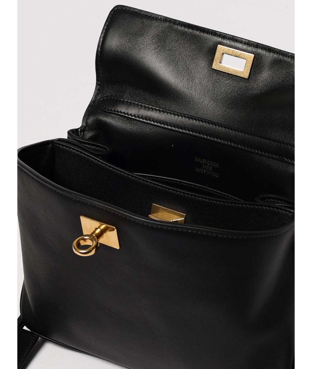 BALENCIAGA Черная кожаная сумка тоут, фото 5