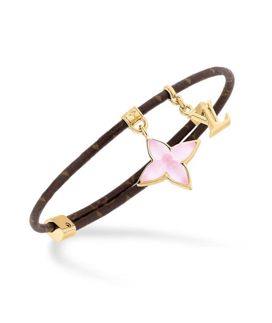 LOUIS VUITTON Розовый кожаный браслет, фото 3