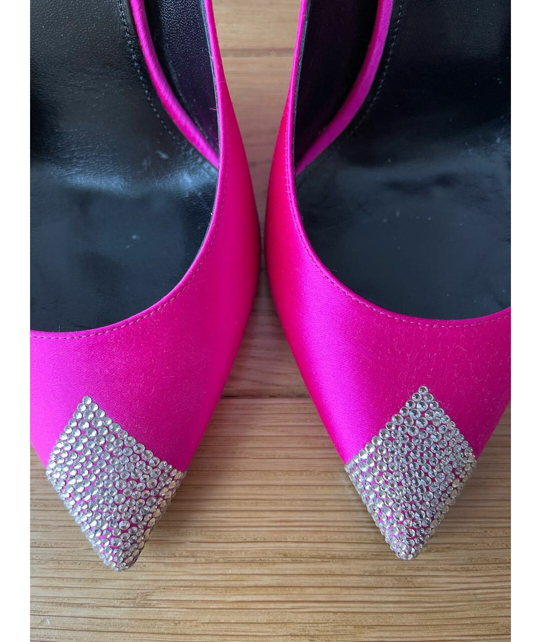 SAINT LAURENT Розовые текстильные туфли, фото 4