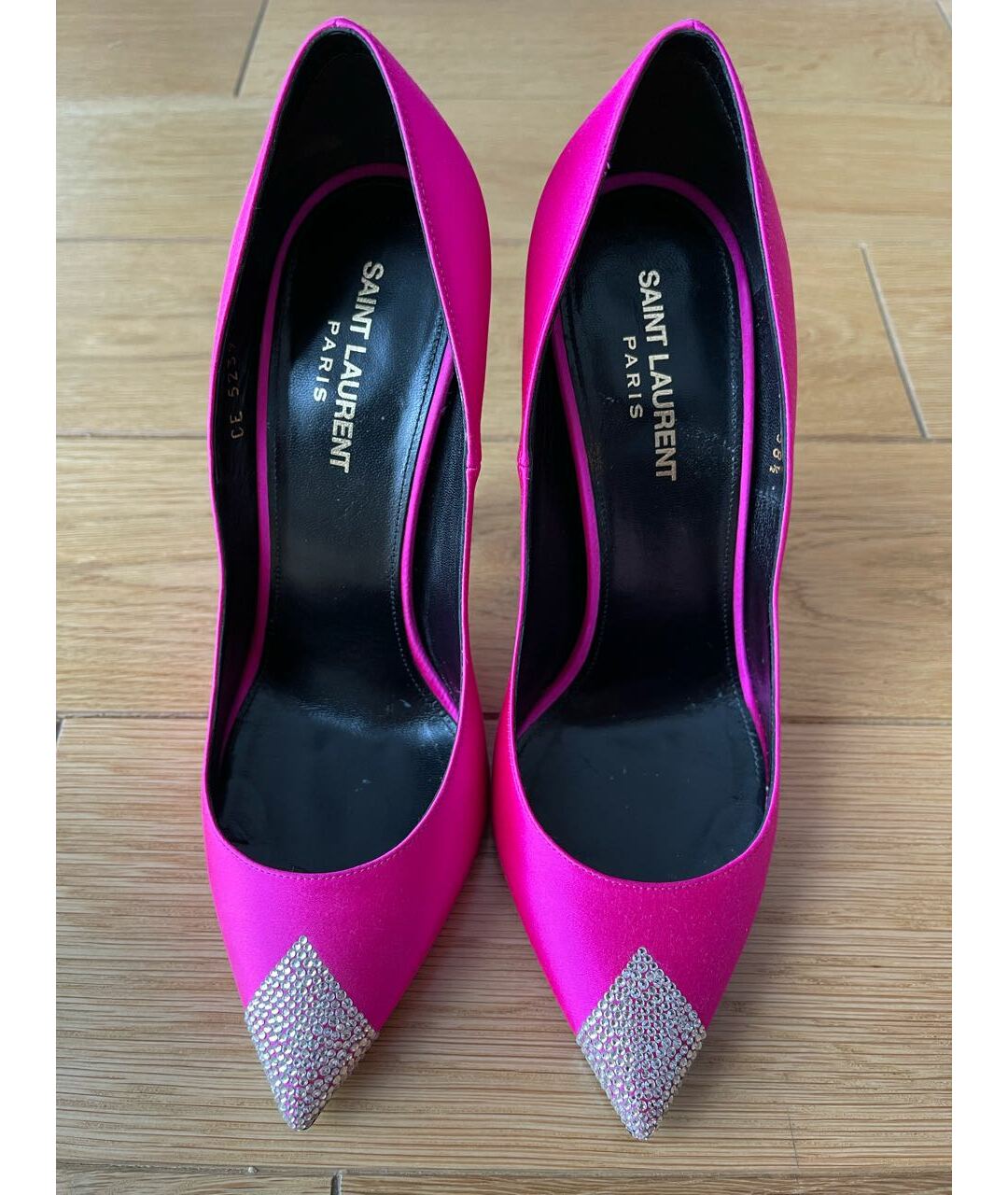SAINT LAURENT Розовые текстильные туфли, фото 2