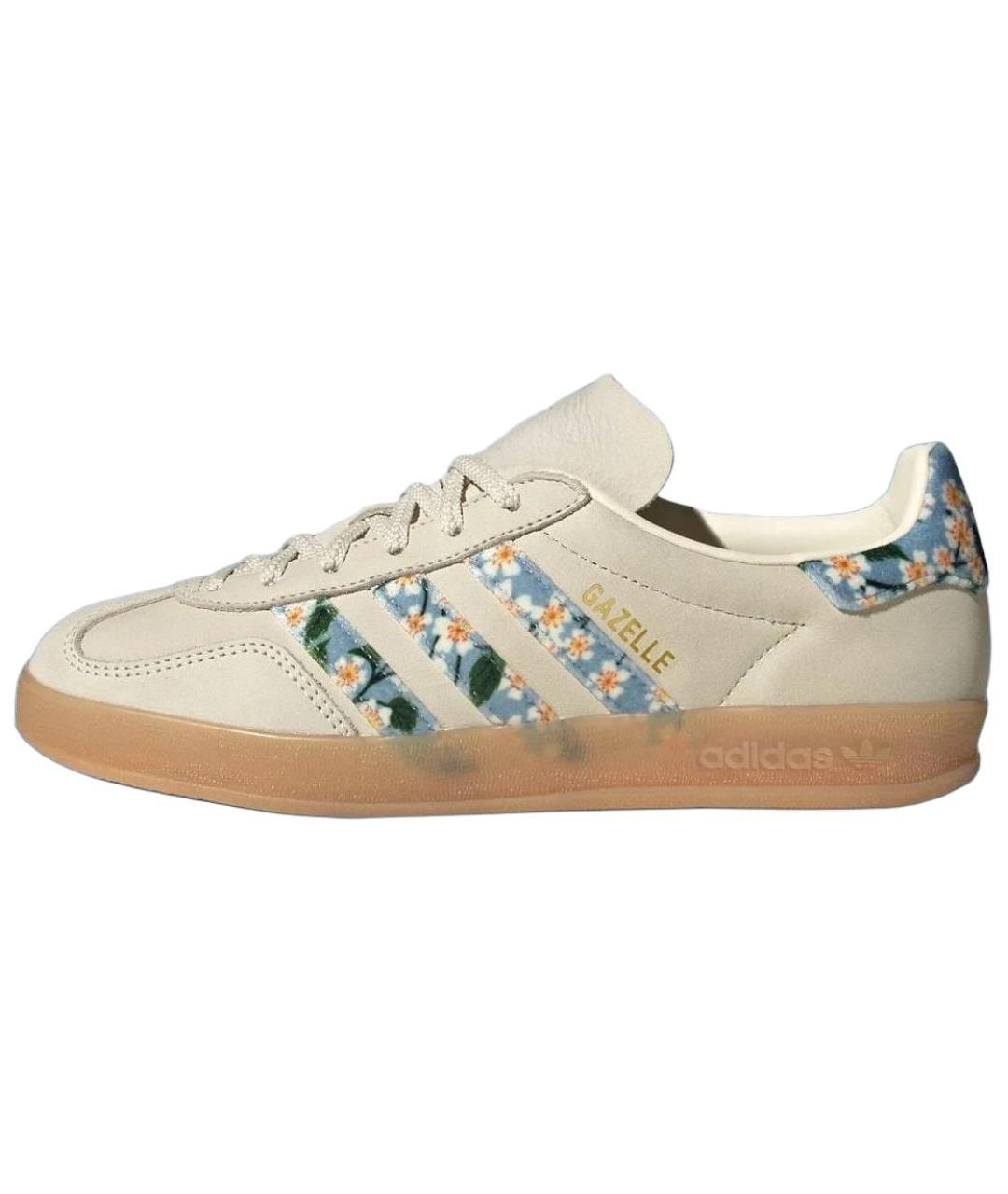 ADIDAS Бежевые кожаные кеды, фото 3