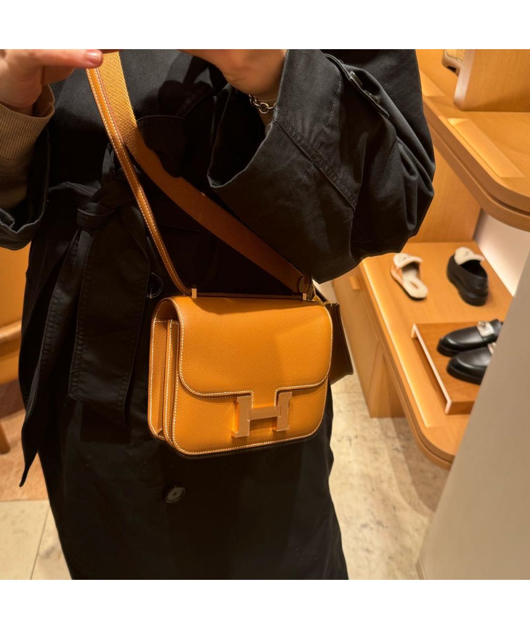 HERMES Коричневая кожаная сумка через плечо, фото 2