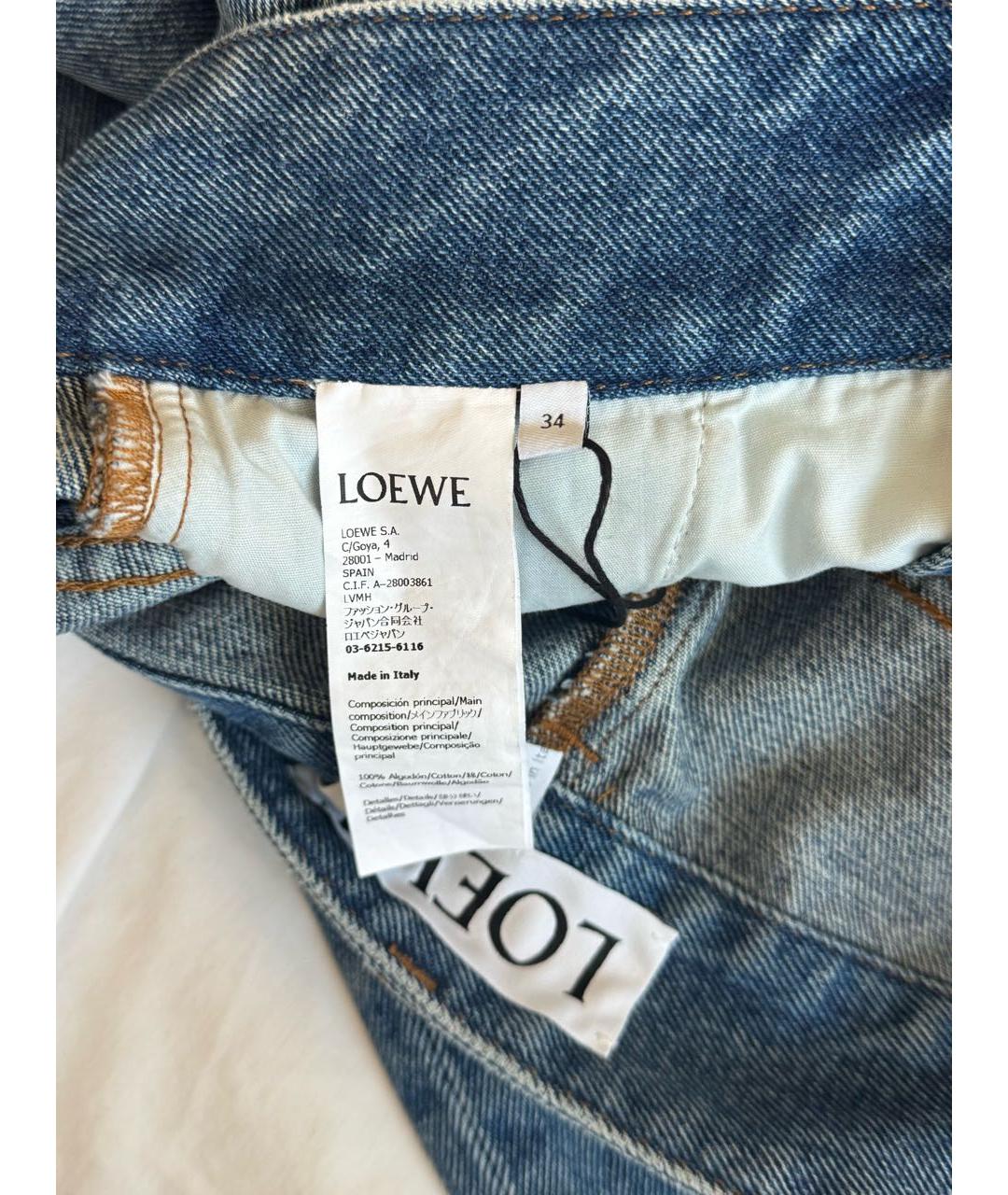 LOEWE Синие хлопковые прямые джинсы, фото 3