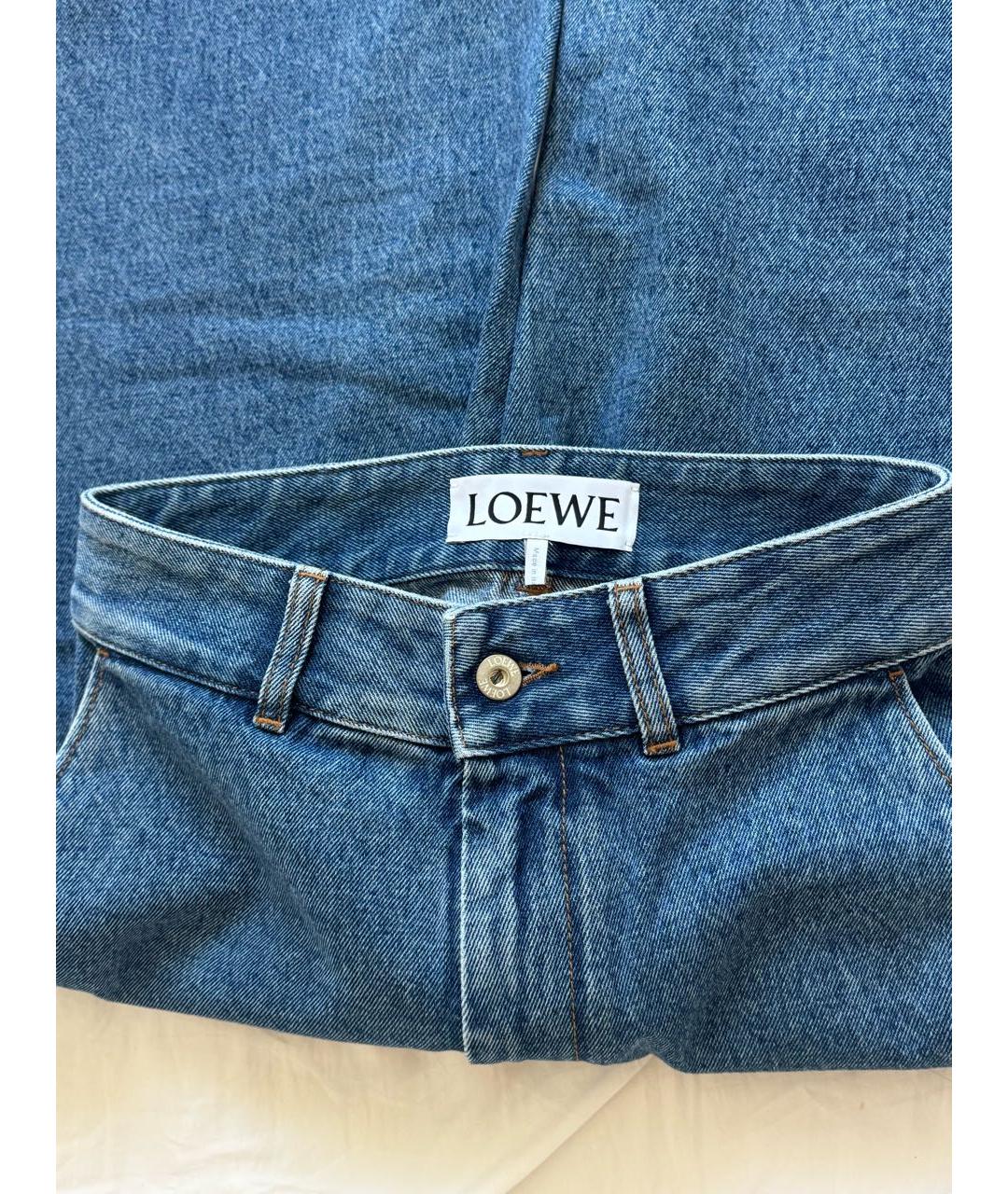 LOEWE Синие хлопковые прямые джинсы, фото 4