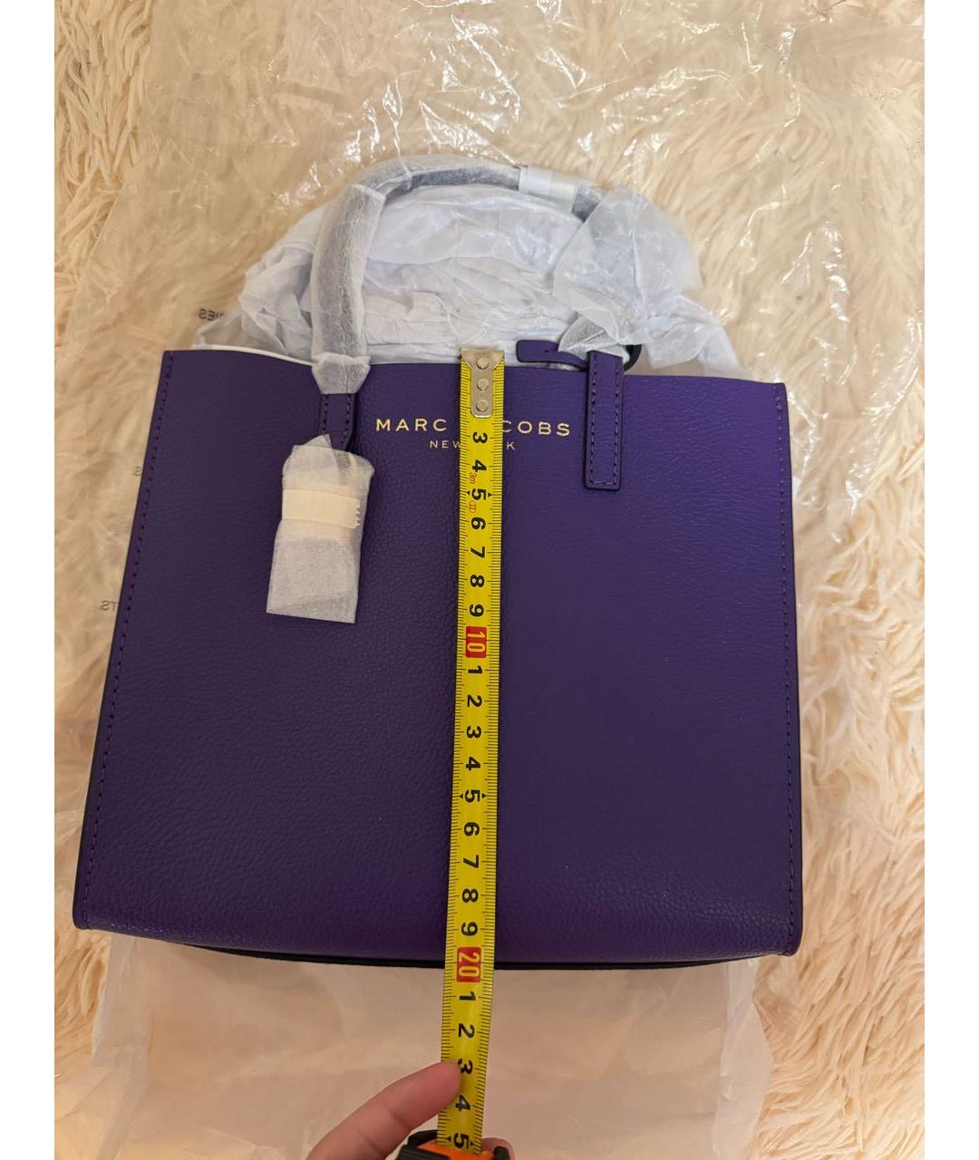 MARC JACOBS Фиолетовая кожаная сумка с короткими ручками, фото 6