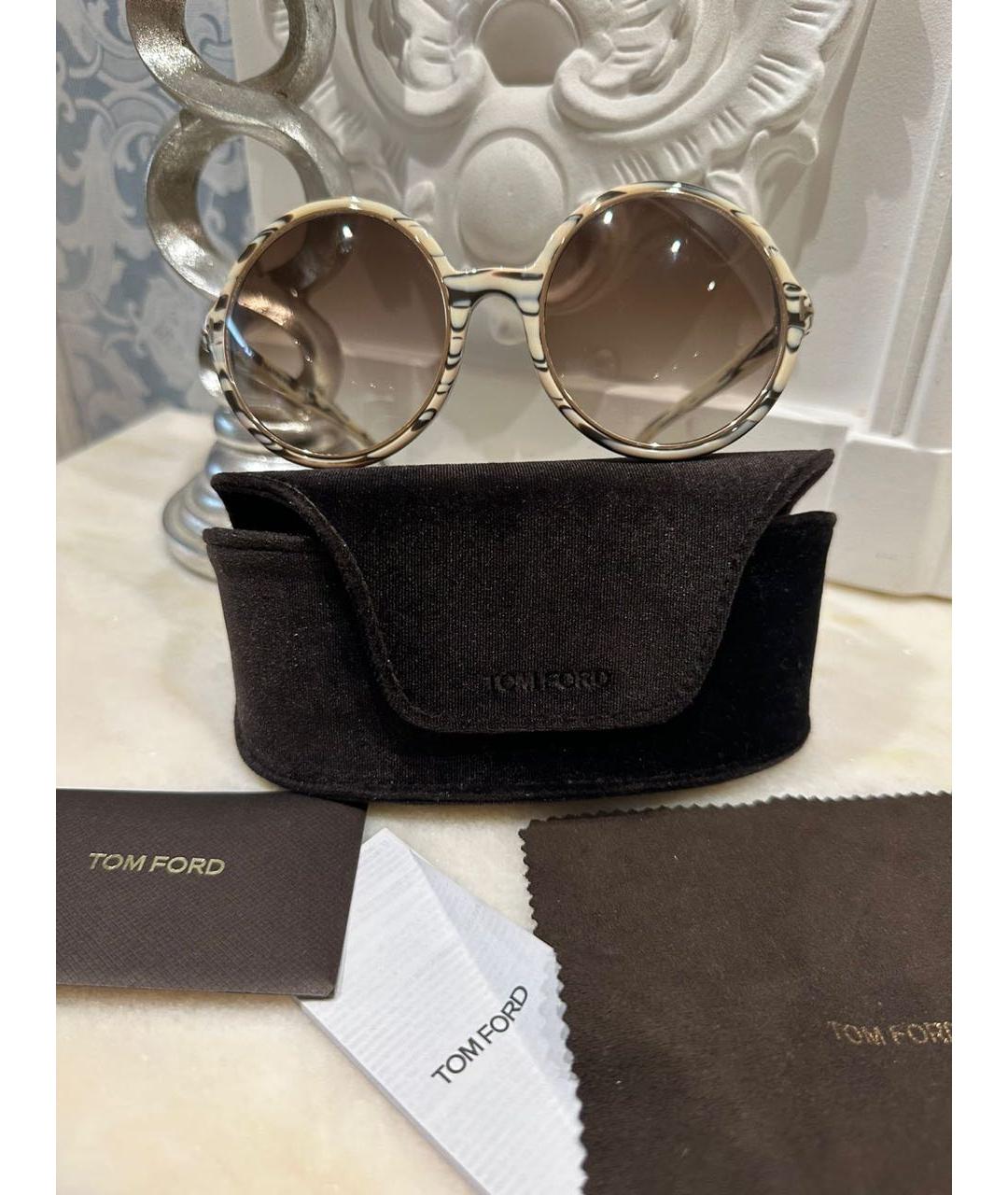 TOM FORD Бежевые солнцезащитные очки, фото 8