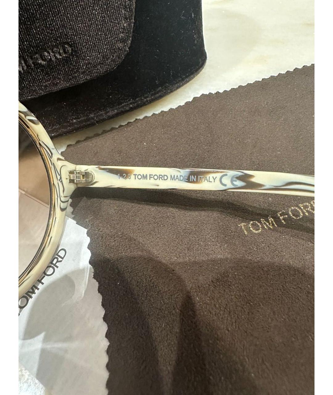 TOM FORD Бежевые солнцезащитные очки, фото 4