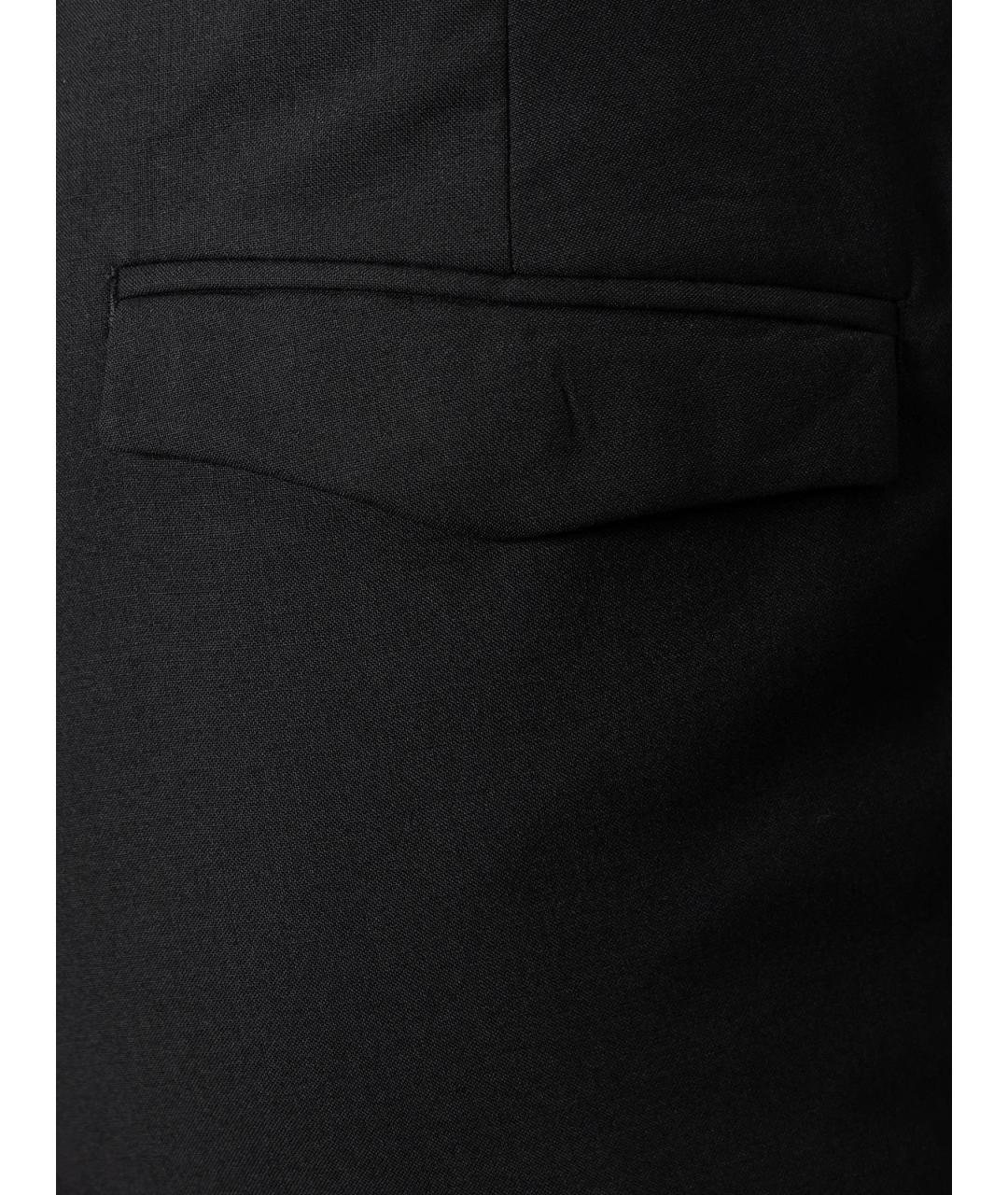 CHRISTIAN DIOR Черные шерстяные прямые брюки, фото 3