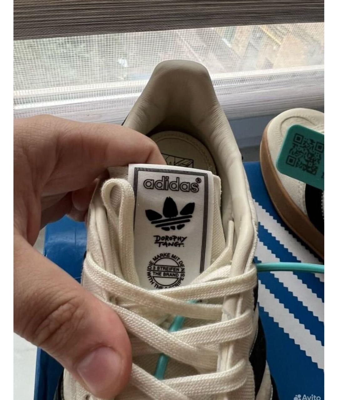ADIDAS Бежевые текстильные низкие кроссовки / кеды, фото 6