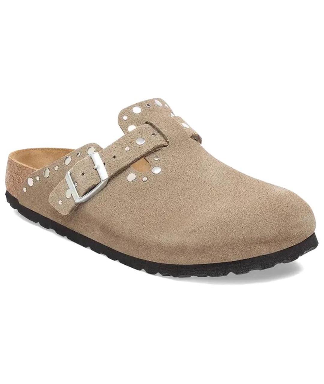 BIRKENSTOCK Бежевые нубуковые мюли, фото 2