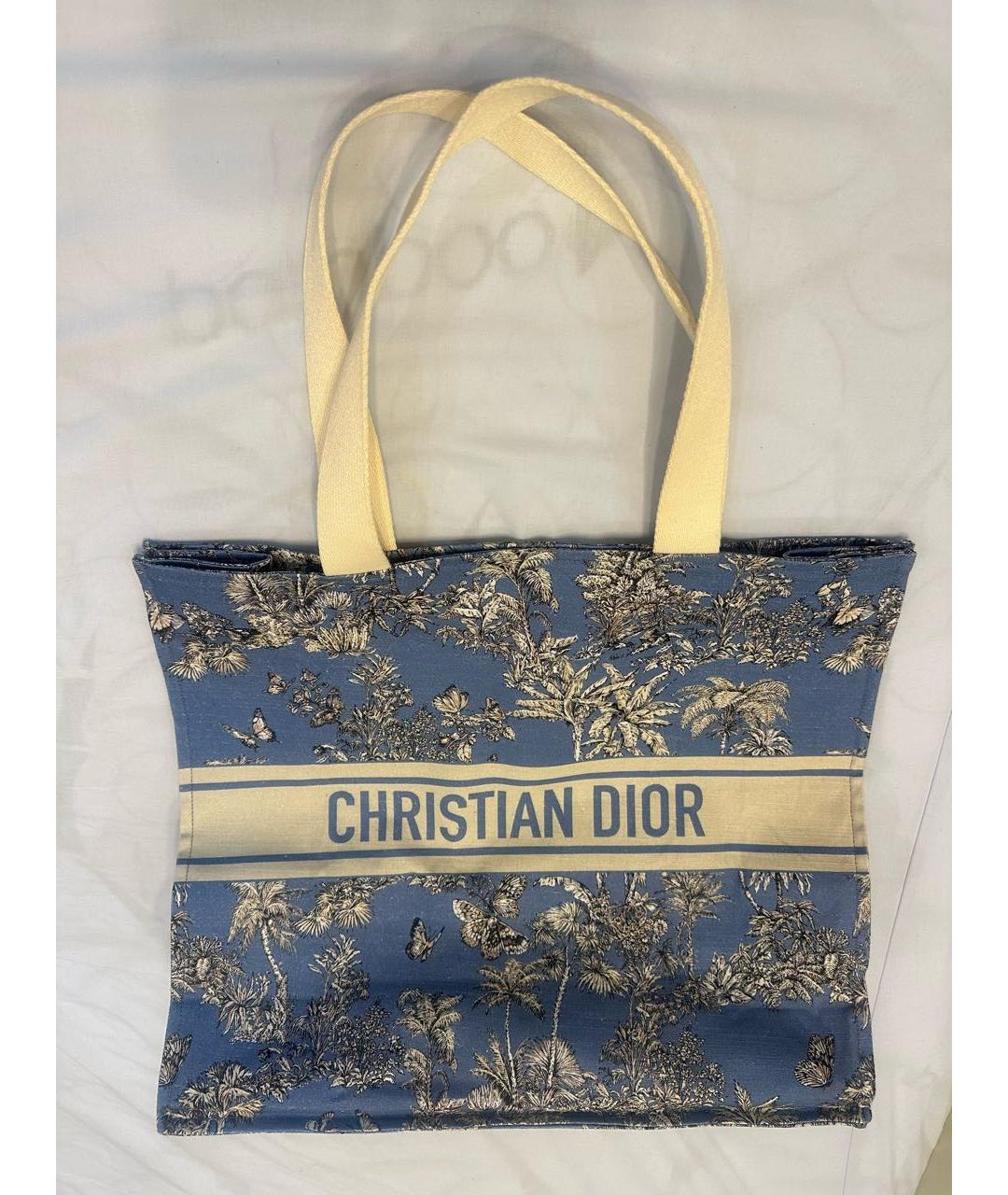 CHRISTIAN DIOR Мульти хлопковая пляжная сумка, фото 7