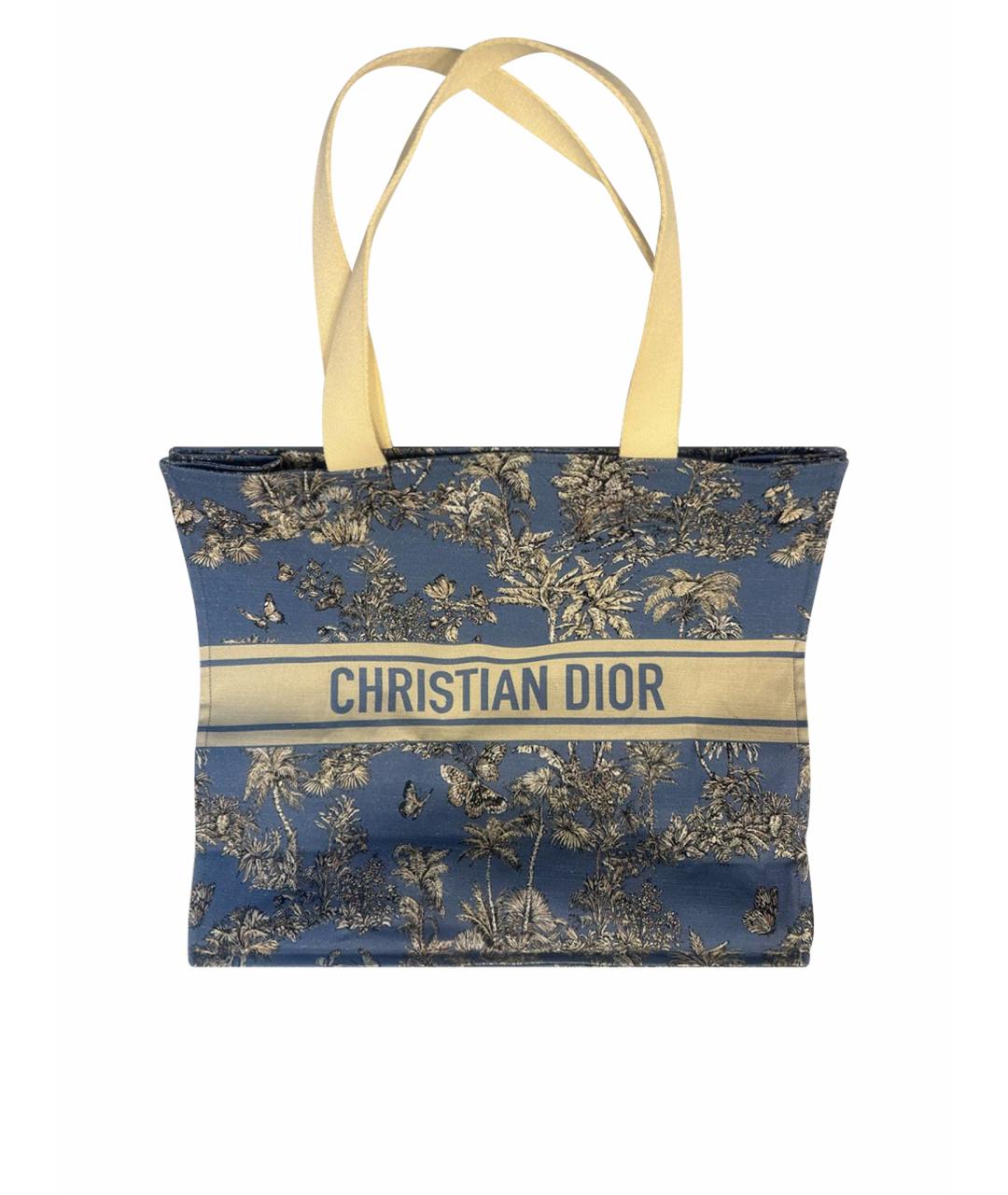 CHRISTIAN DIOR Мульти хлопковая пляжная сумка, фото 1