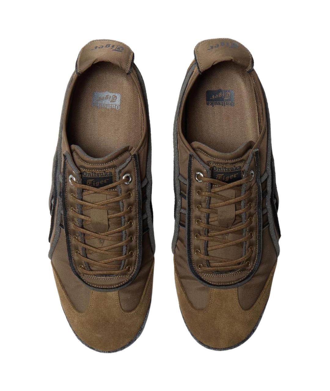 ONITSUKA TIGER Коричневые кожаные кроссовки, фото 4