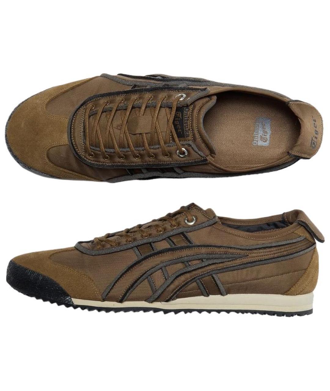 ONITSUKA TIGER Коричневые кожаные кроссовки, фото 5