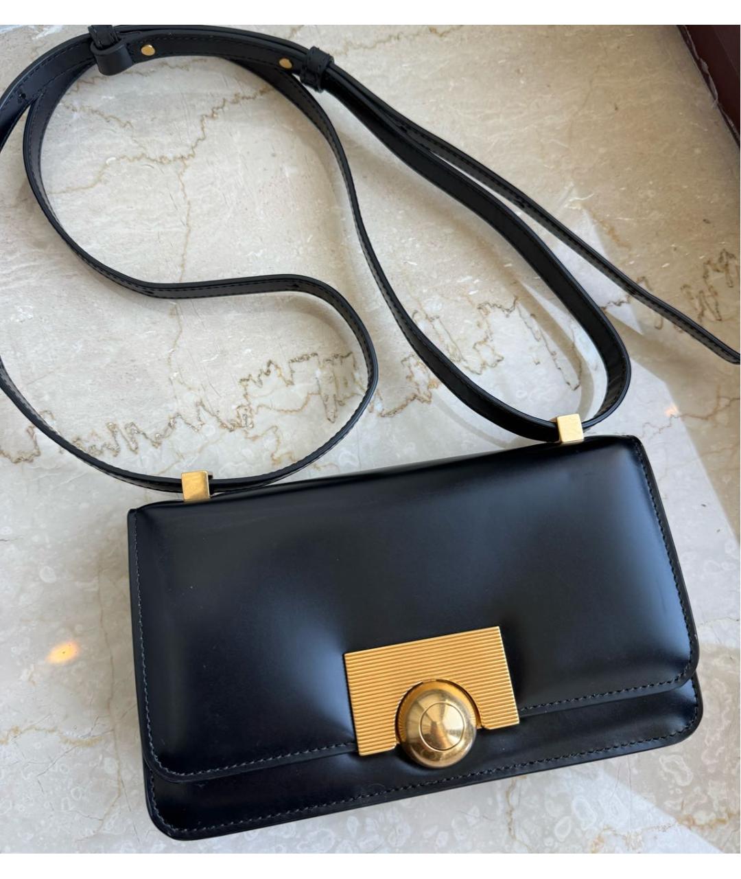 BOTTEGA VENETA Черная кожаная сумка через плечо, фото 2