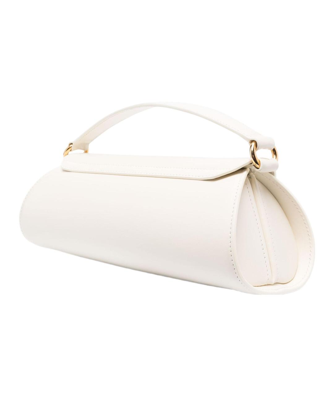 JIL SANDER Белая кожаная сумка через плечо, фото 4