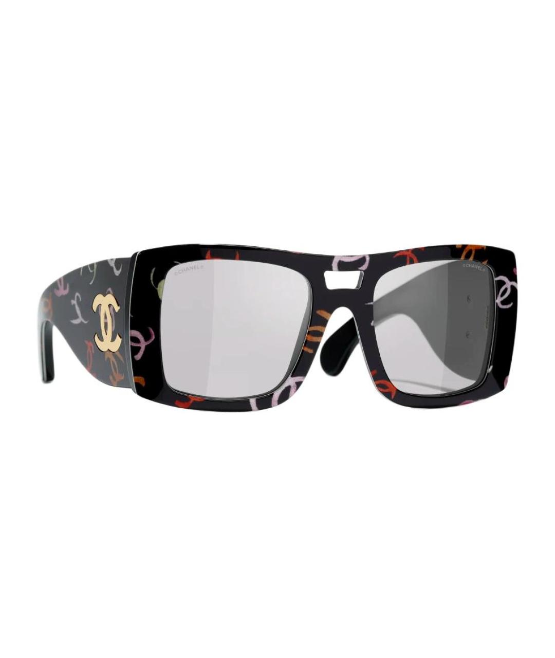 CHANEL Черные пластиковые солнцезащитные очки, фото 2