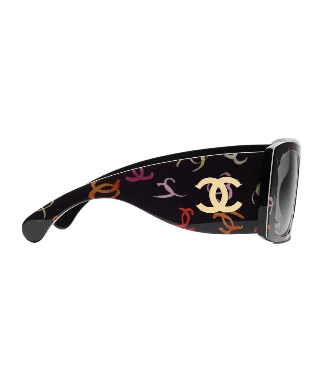 CHANEL Черные пластиковые солнцезащитные очки, фото 4