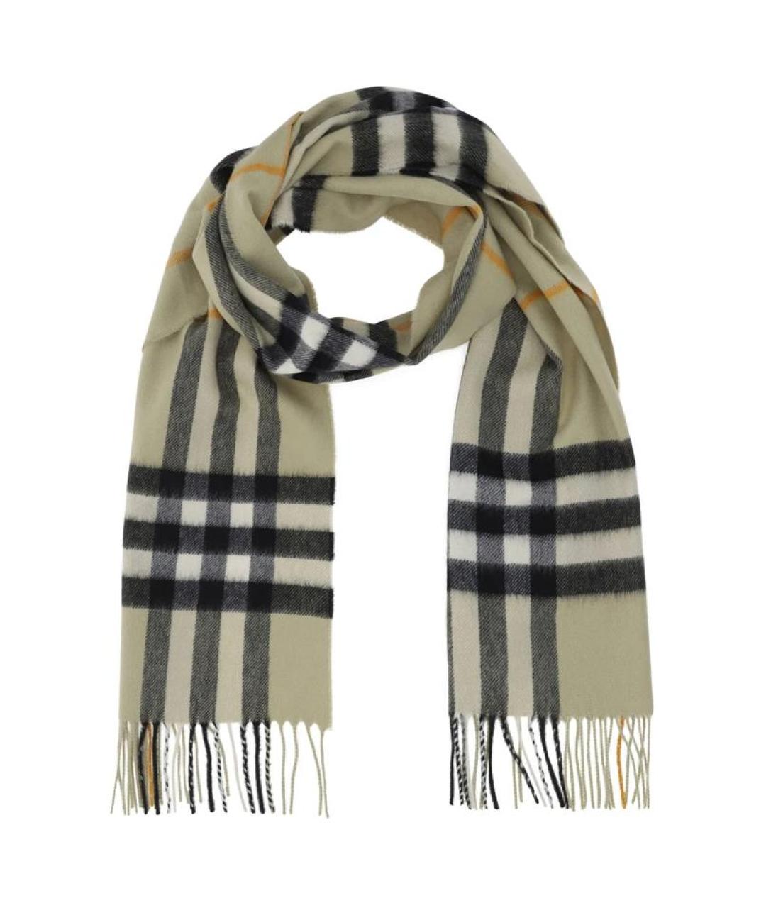 BURBERRY Бежевый кашемировый шарф, фото 2