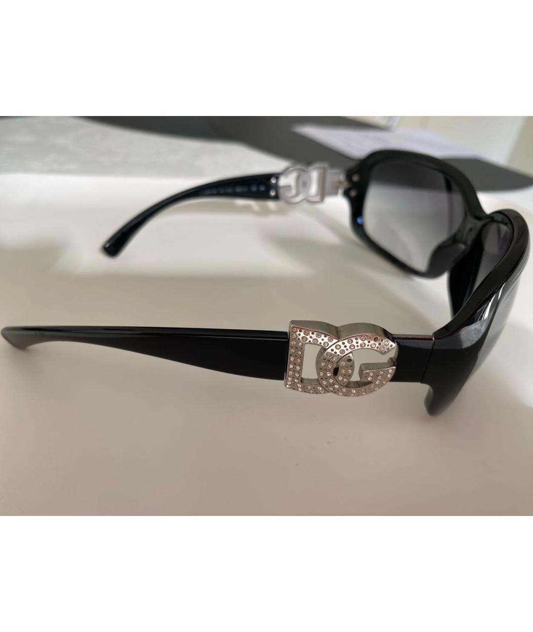 DOLCE&GABBANA Черные пластиковые солнцезащитные очки, фото 2