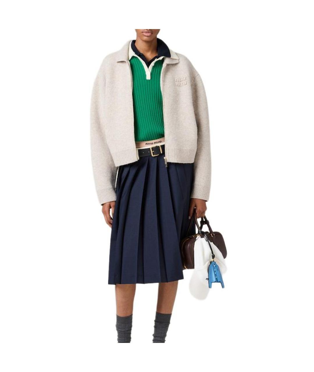 MIU MIU Бежевый джемпер / свитер, фото 2