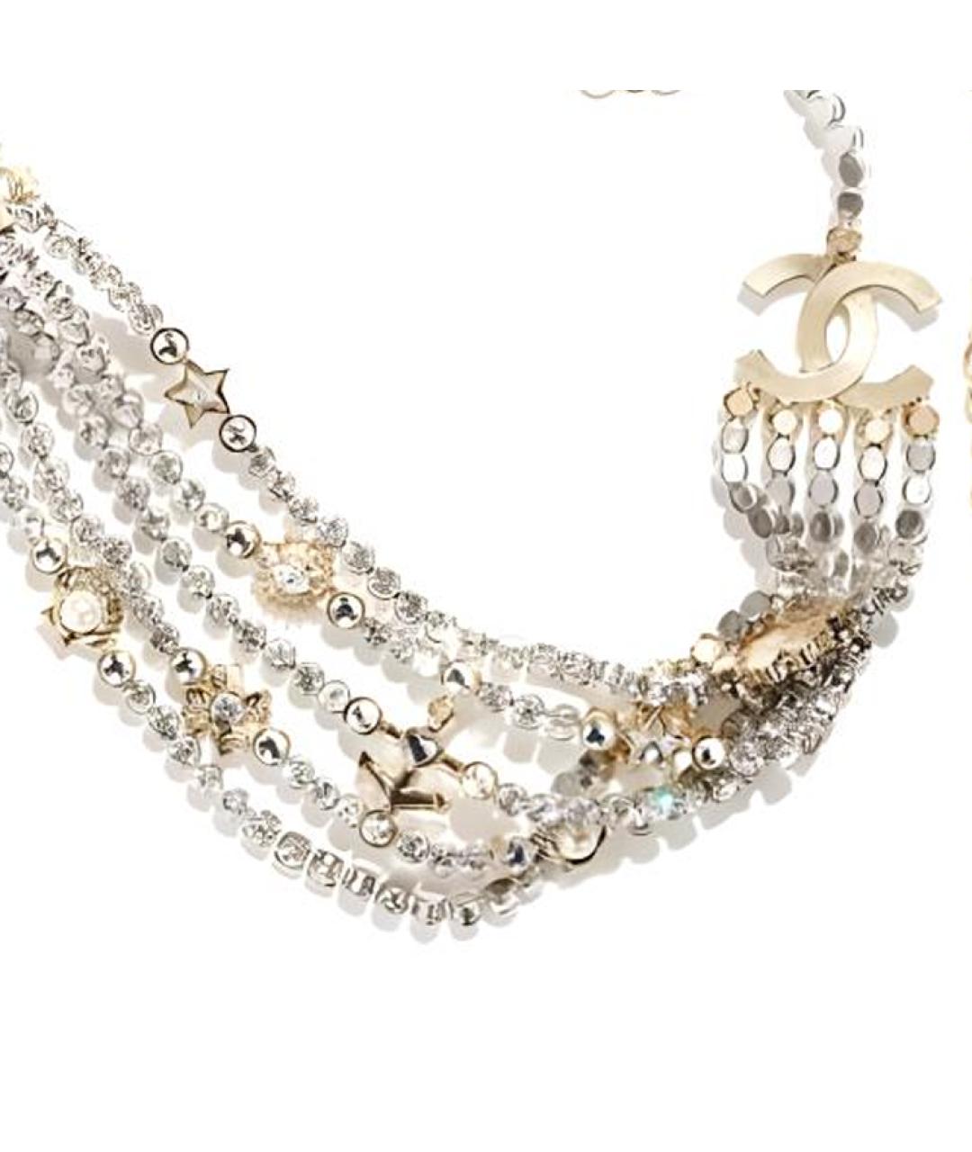 CHANEL Серебряное металлическое колье, фото 2