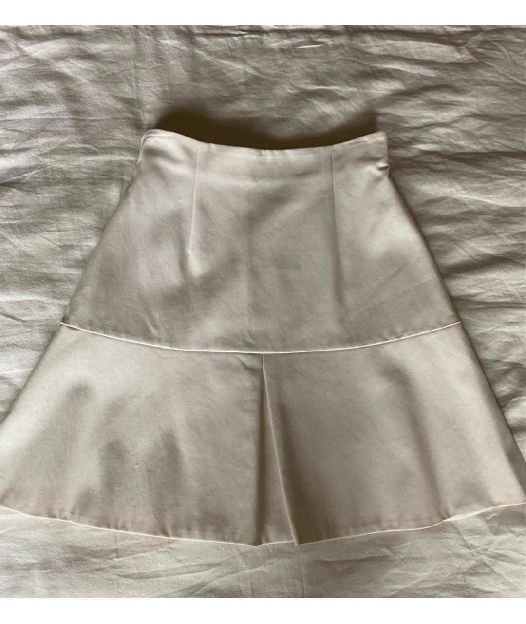 CHRISTIAN DIOR Белая хлопковая юбка миди, фото 4
