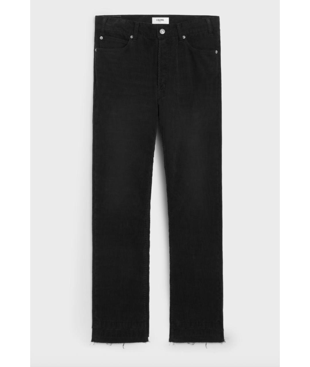 CELINE Черные хлопковые прямые джинсы, фото 6