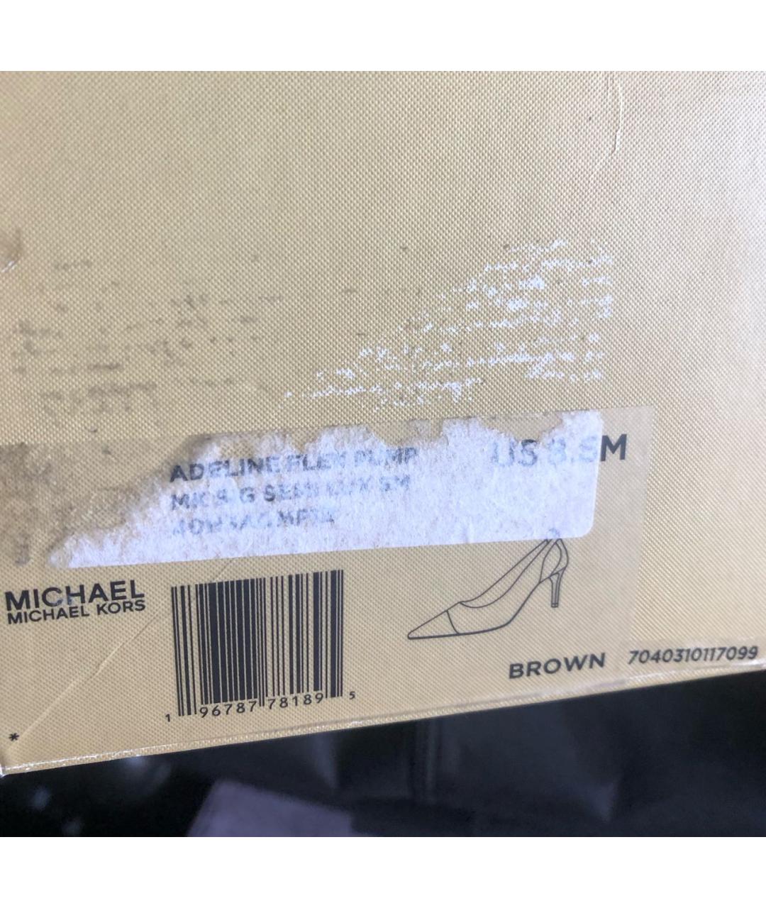 MICHAEL KORS Коричневые кожаные туфли, фото 5