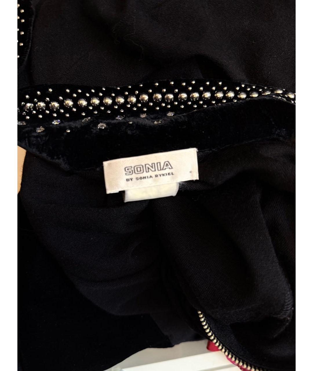 SONIA RYKIEL Черное бархатное повседневное платье, фото 3