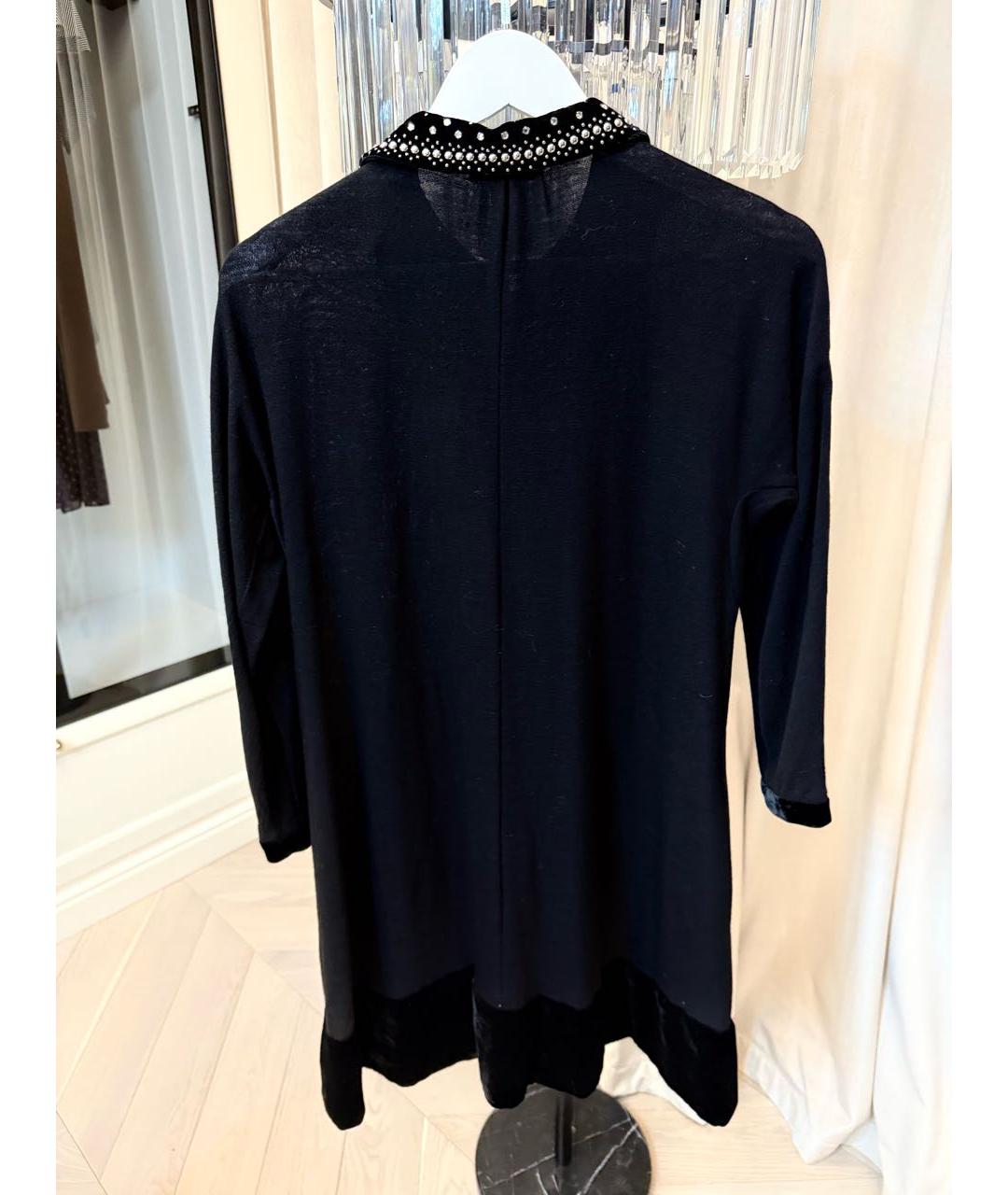 SONIA RYKIEL Черное бархатное повседневное платье, фото 2