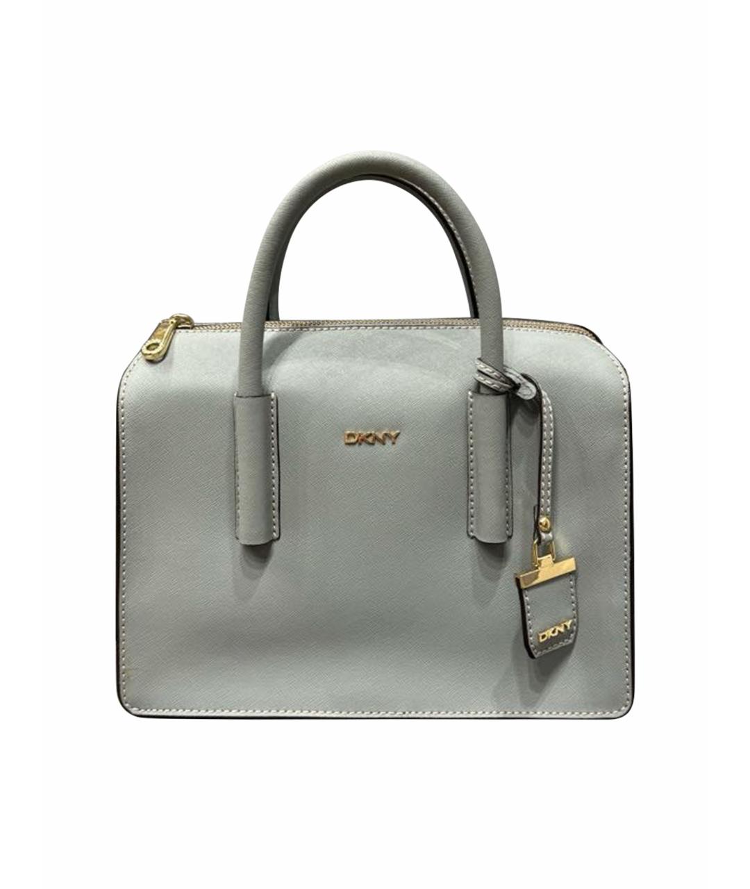 DKNY Зеленая кожаная сумка с короткими ручками, фото 1