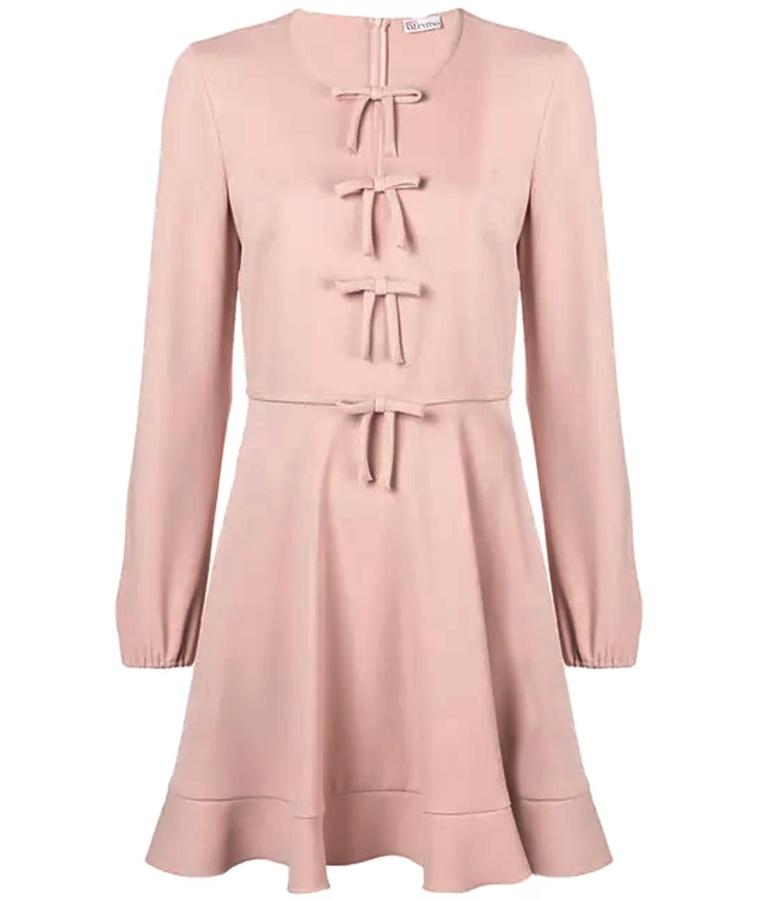 RED VALENTINO Розовое вискозное повседневное платье, фото 1