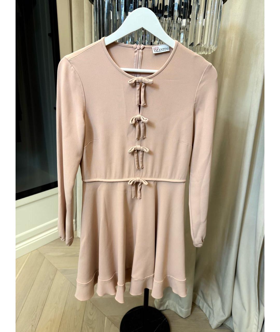 RED VALENTINO Розовое вискозное повседневное платье, фото 5