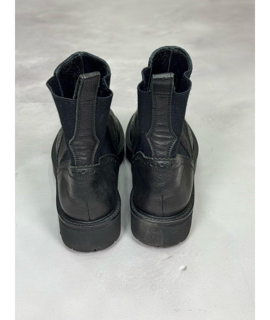 YOHJI YAMAMOTO Черные кожаные ботинки, фото 4