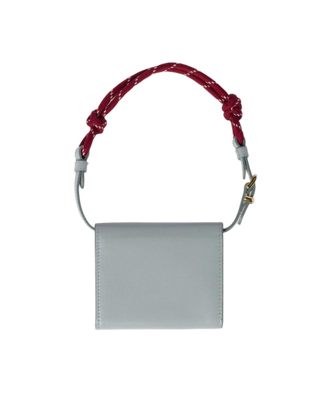 MIU MIU Голубой кожаный кошелек, фото 2