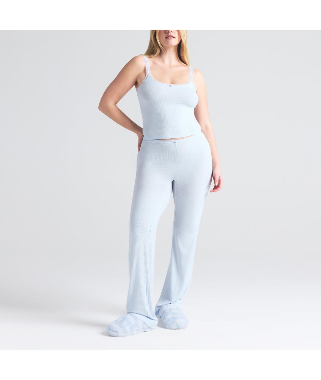 SKIMS Голубые прямые брюки, фото 2