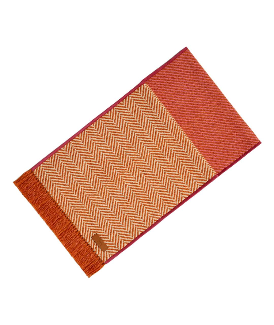 HERMES Оранжевый кашемировый шарф, фото 2