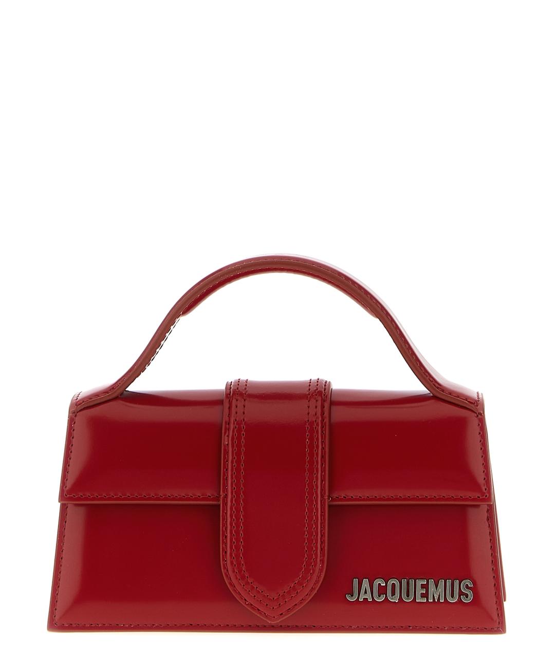 JACQUEMUS Красная кожаная сумка тоут, фото 1