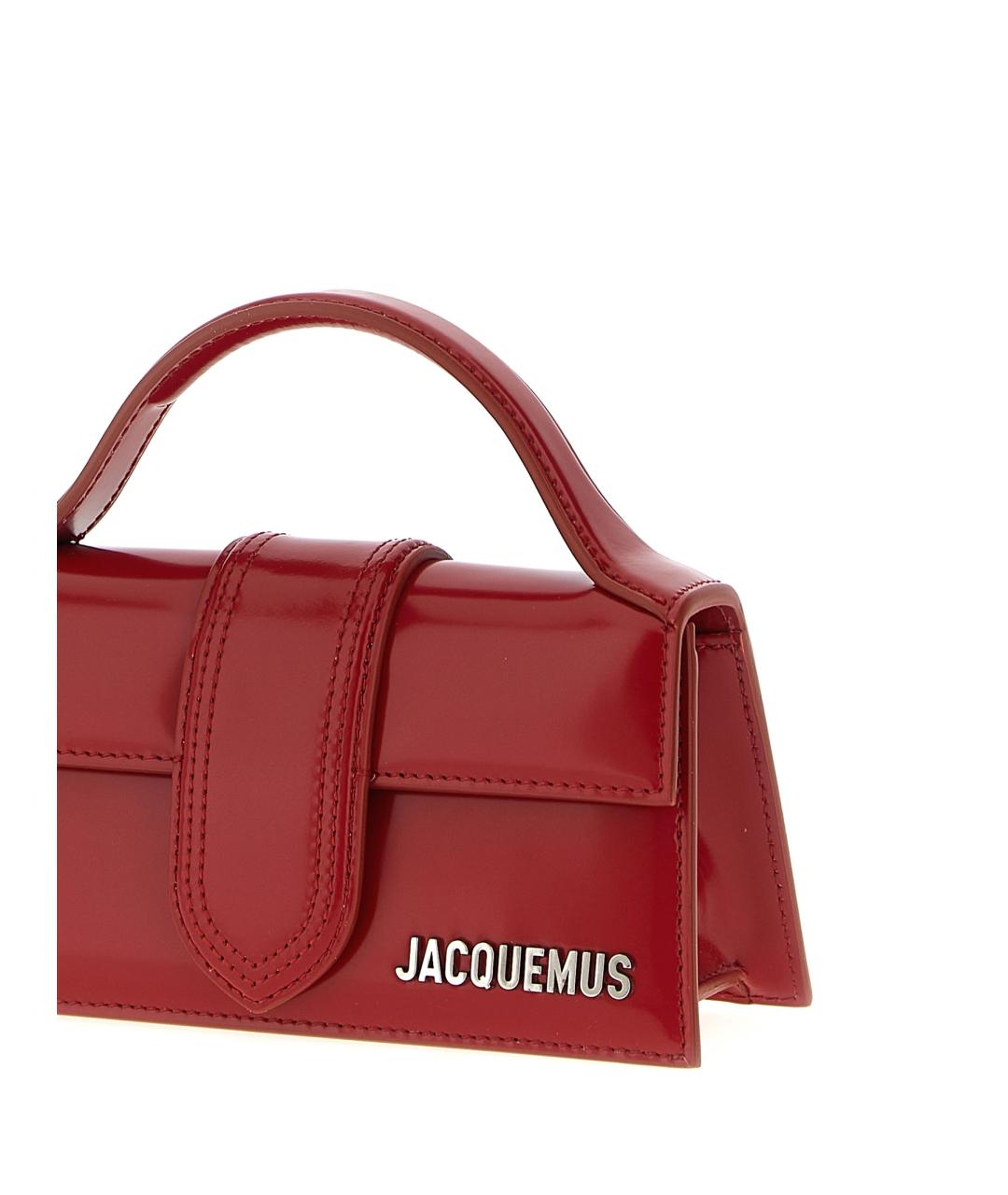 JACQUEMUS Красная кожаная сумка тоут, фото 3