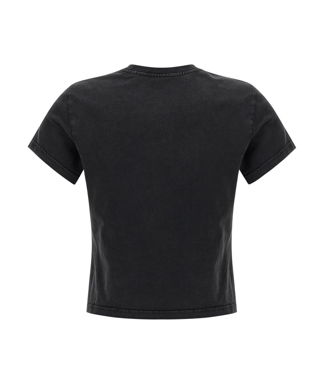 ALEXANDER WANG Черная хлопковая футболка, фото 2