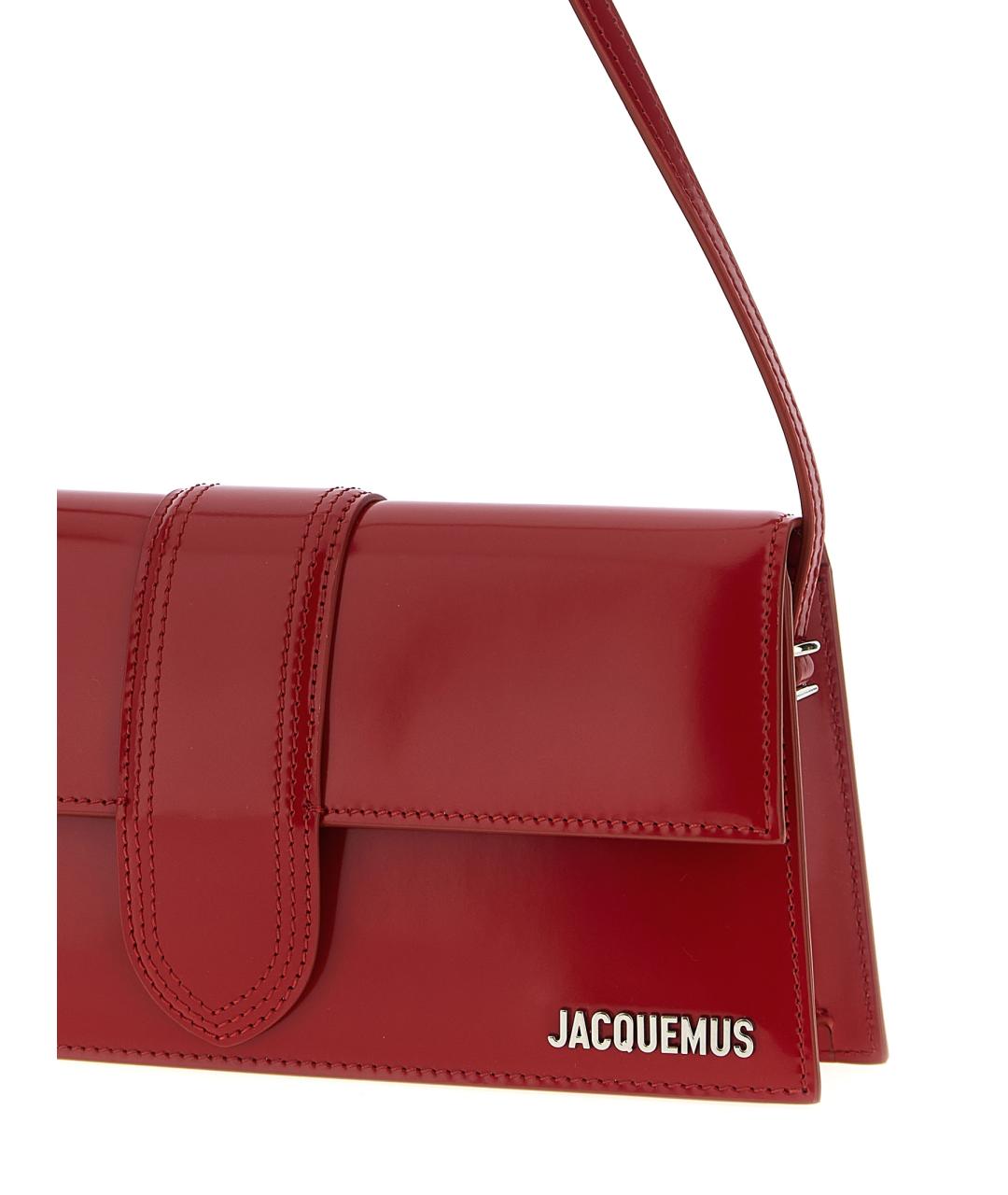 JACQUEMUS Красная кожаная сумка через плечо, фото 3