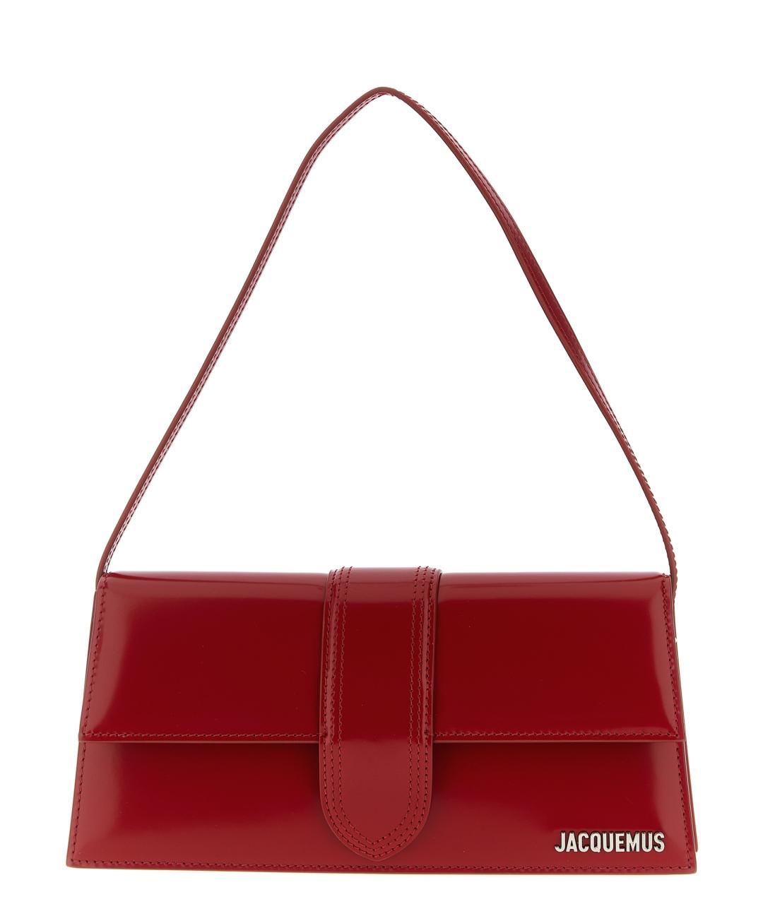 JACQUEMUS Красная кожаная сумка через плечо, фото 1