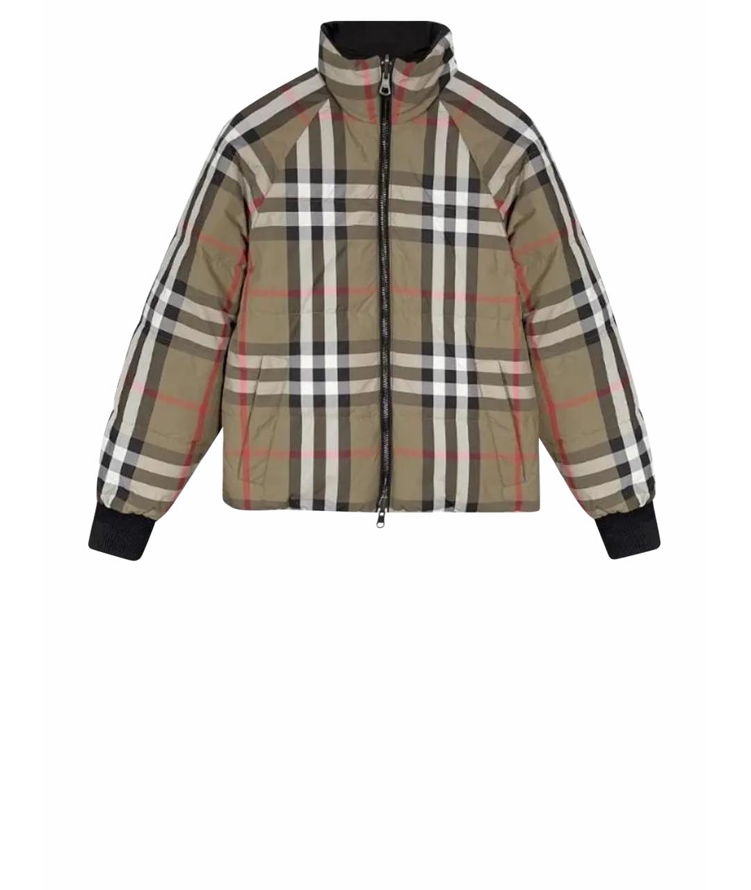 BURBERRY Бежевый полиэстеровый пуховик, фото 1