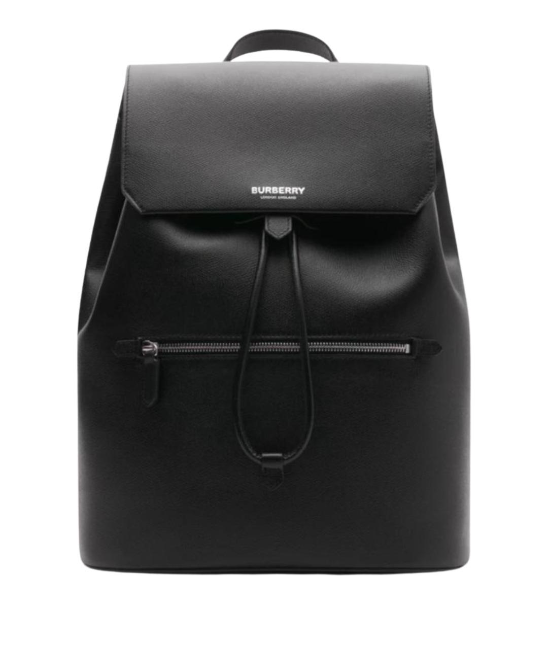 BURBERRY Черный кожаный рюкзак, фото 1