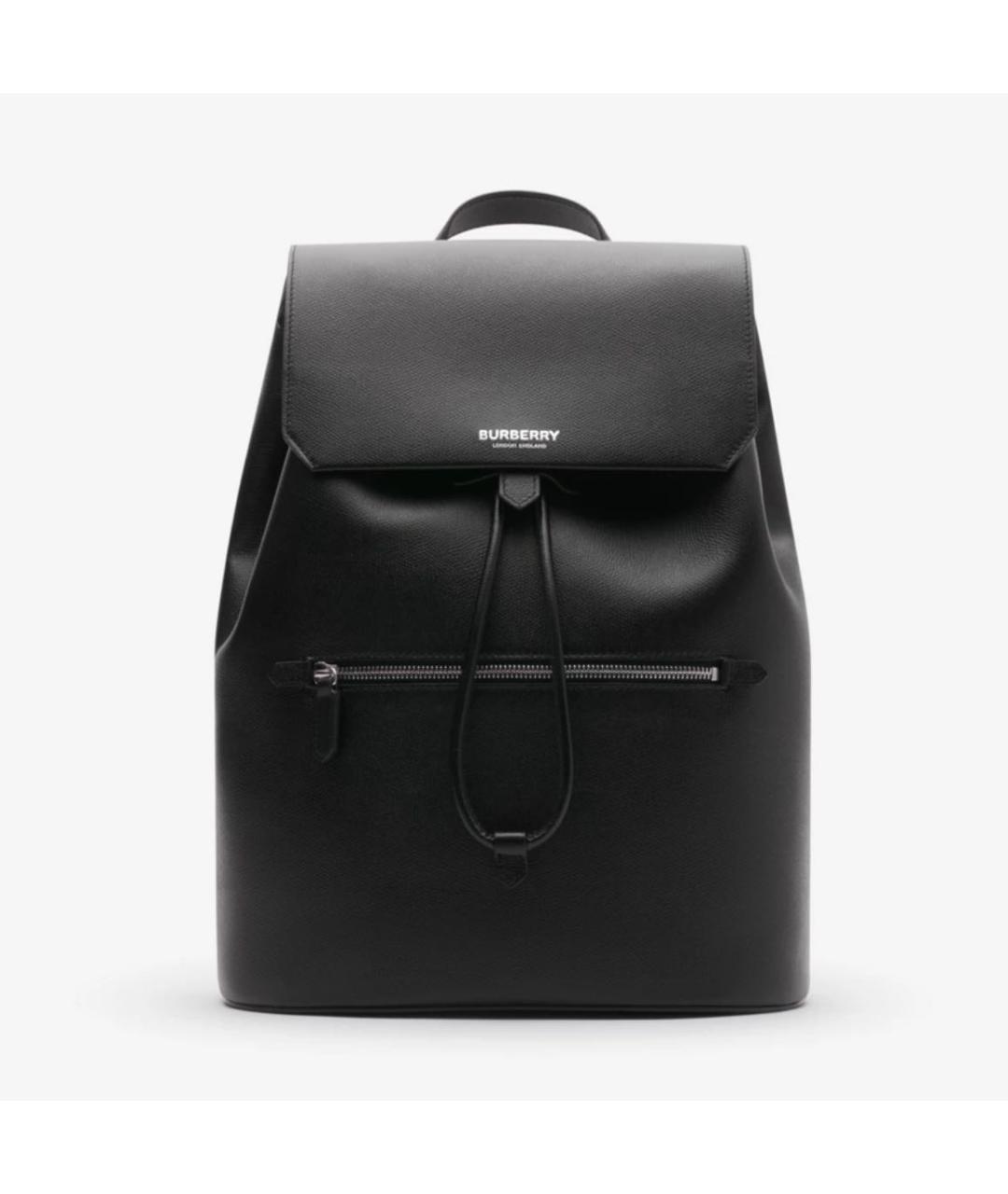 BURBERRY Черный кожаный рюкзак, фото 3