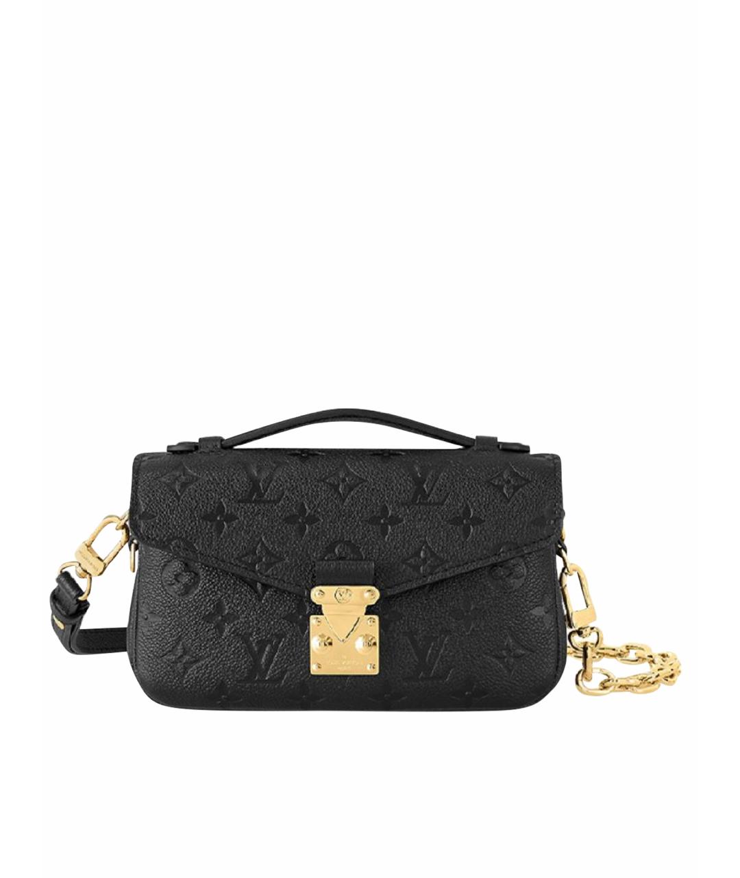 LOUIS VUITTON Черная кожаная сумка через плечо, фото 1