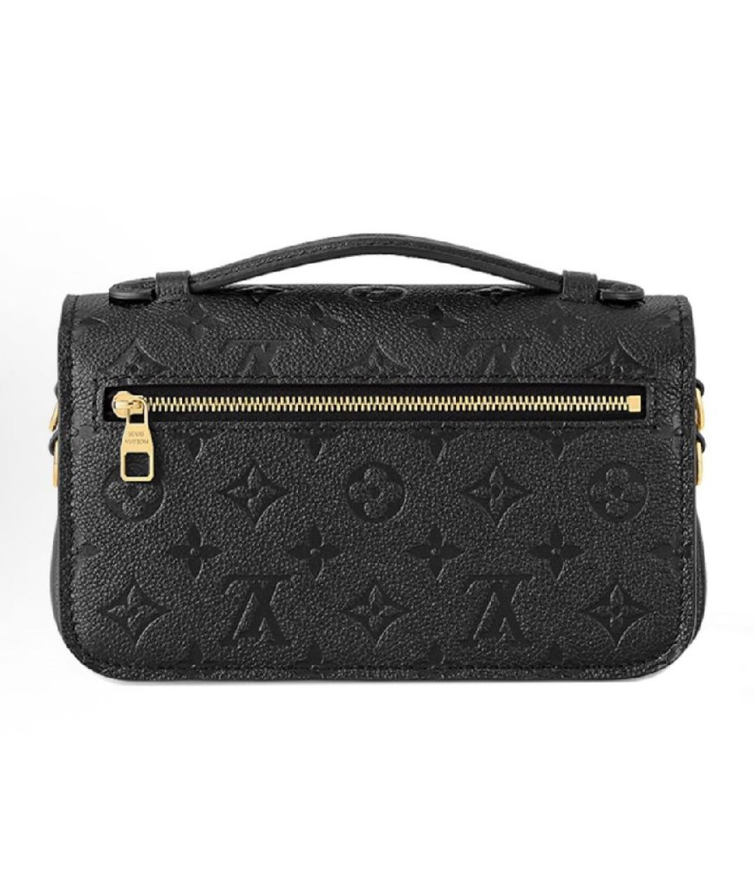 LOUIS VUITTON Черная кожаная сумка через плечо, фото 3